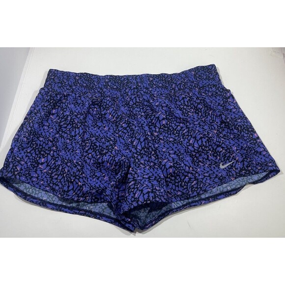Nike One Dri-fit HF4500-010 Women's Black Mid-Rise 3" Brief-Lined Shorts Size XL - Picture 1 of 7
